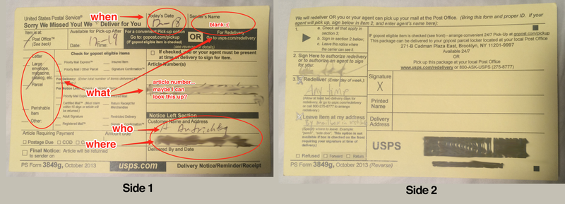 Illustration for article titled Someone Redesigned the USPS Package Delivery Slip, Thank God